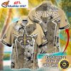 Gold On Black Angular – New Orleans Saints Sharp Hawaiian Shirt