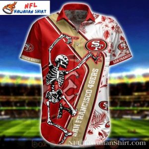Dabbing Skeleton San Francisco 49ers Hawaiian Shirt 1