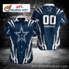 Classic White And Navy Dallas Cowboys Personalized Hawaii Shirt