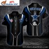 Gridiron Glory Black And Blue Cowboys Tropical Shirt