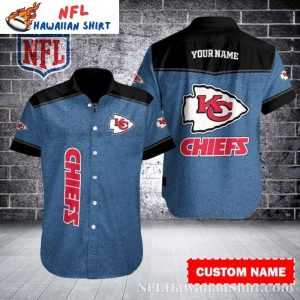 Denim-Inspired Chiefs Pride Customizable NFL Hawaiian Shirt