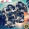 Halftone Hero Navy And White Dallas Cowboys Hawaiian Shirt