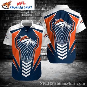 Denver Broncos Chevron Precision Hawaiian Shirt