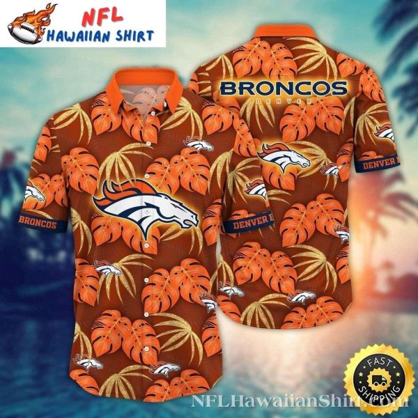 Denver Broncos Floral Logo Print Hawaiian Shirt – Unique Fan Gift