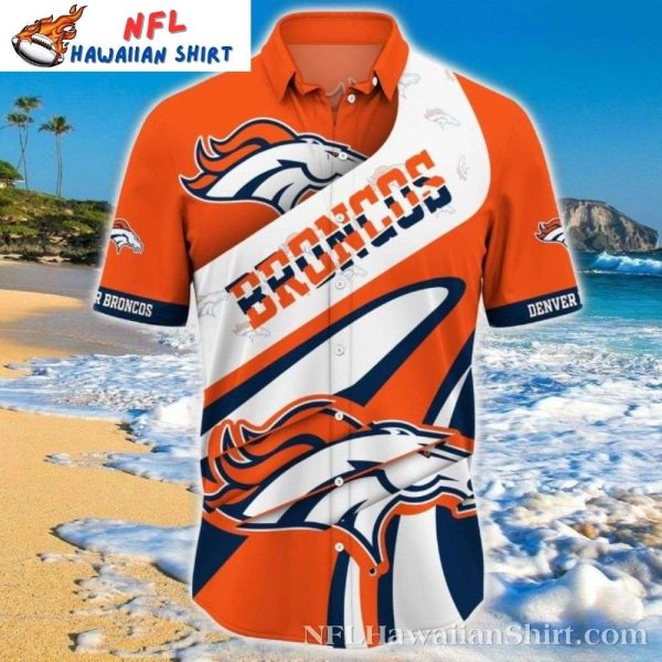 Denver Broncos Hawaiian Shirt – Signature Logo Print Design