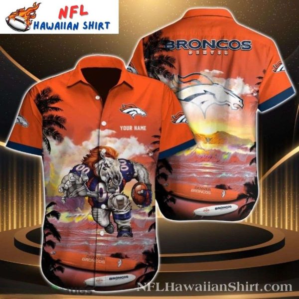 Denver Broncos Hawaiian Shirt – Team Mascot Graphic Edition