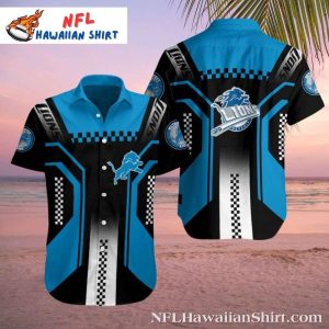 Detroit Lions Checkerboard Rush Custom Hawaiian Shirt