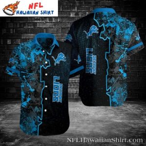 Detroit Lions Digital Camo Tactical Hawaiian Shirt