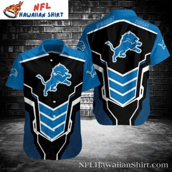 Detroit Lions Nightfall Chevron Hawaiian Shirt