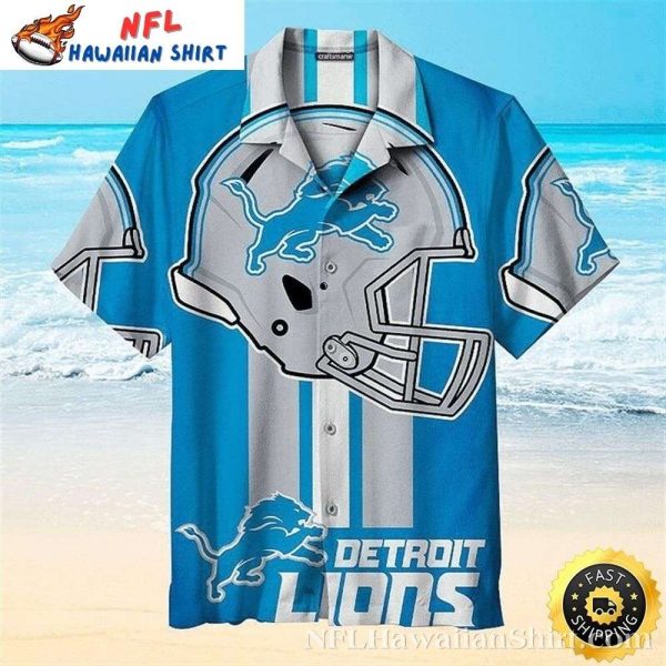 Detroit Lions Ocean Helmet Hawaiian Shirt