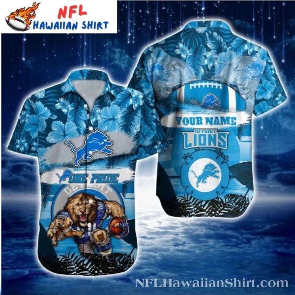 Detroit Lions One Pride Night Sky Blue Hawaiian Shirt