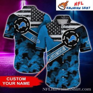 Detroit Lions Star-Spangled Night Custom Hawaiian Shirt