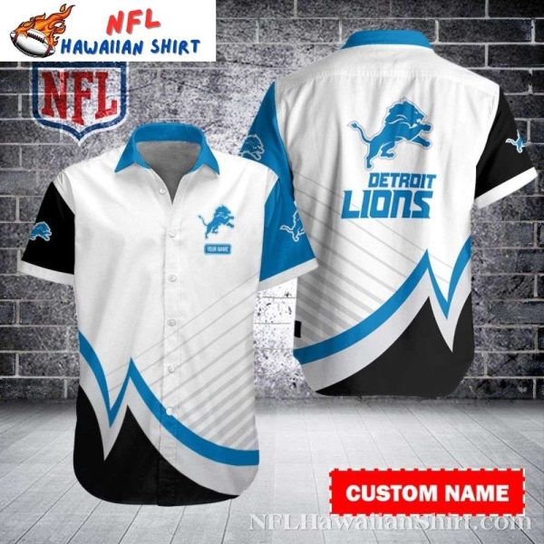 Detroit Lions Wave Runner Custom Name Hawaiian Shirt