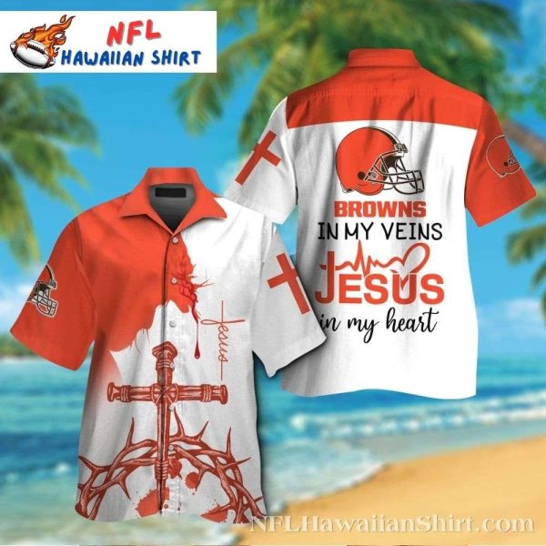 Divine Play Cleveland Browns Aloha Shirt – Faith and Football Fusion