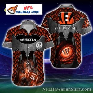 Dragon’s Lair Cincinnati Bengals Customizable Hawaiian Shirt