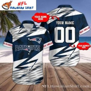 Dynamic Play Custom Name And Number Patriots Hawaiian Shirt – Sporty Aloha Style