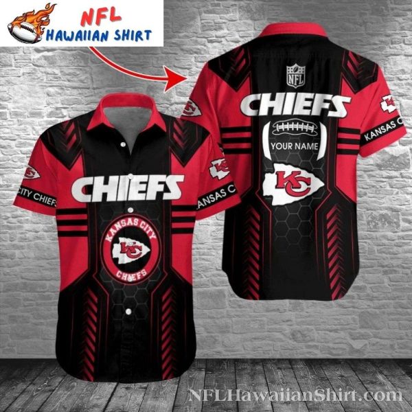 Dynamic Red And Black Chiefs Game Day Hawaiian Shirt