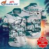 Eagles Striped Flight Custom Name Hawaiian Shirt