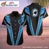 Electric Zigzag Carolina Panthers Tropical Personalized Hawaiian Shirt