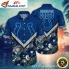 Floral Field Blue And White Indianapolis Colts Hawaiian Shirt