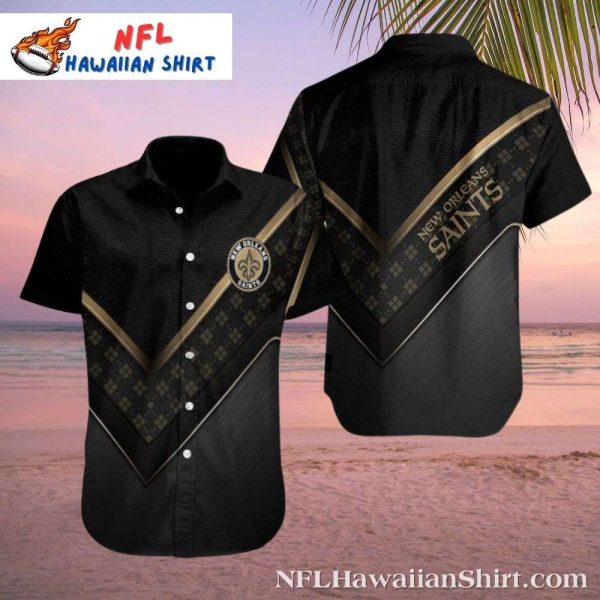 Elegant Gold Check – Saints Executive Hawaiian Shirt