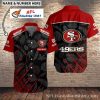 Midnight Momentum San Francisco 49ers Striped Aloha Shirt