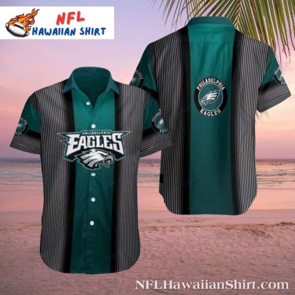 Elegant Stripes Philadelphia Eagles Aloha Shirt – Green Sideline Classic