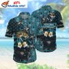 Elegant Floral Accent Jacksonville Jaguars Aloha Shirt