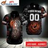 Fiery Fanfare – Chicago Bears Personalized Hawaiian Shirt