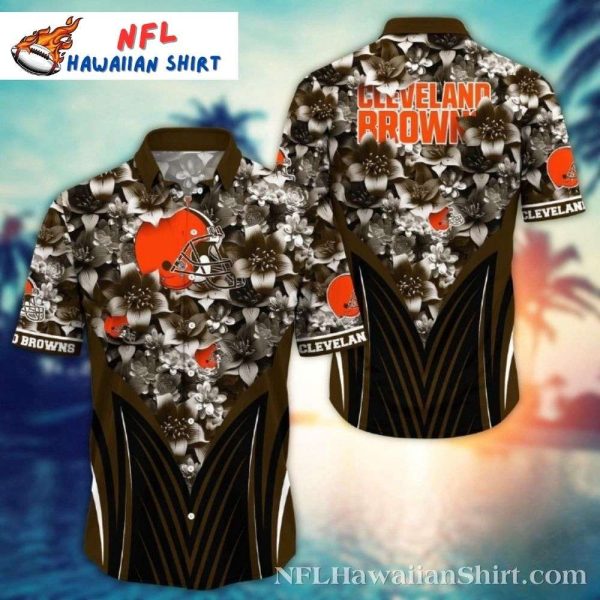 Exotic Tiki Cleveland Browns Hawaiian Shirt – Browns And Flowers Fusion