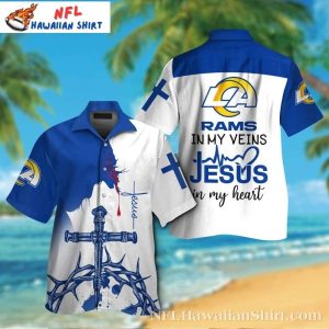 Faith And Football LA Rams Hawaiian Shirt – Spiritual Design Blend