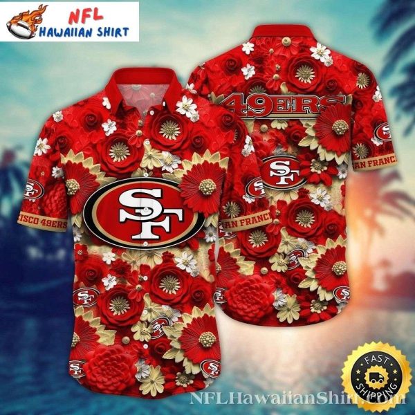 Faithful Blossoms San Francisco 49ers Hawaiian Shirt