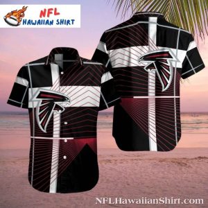 Falcon’s Flight Geometric Lines NFL Hawaiian Shirt