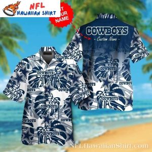 Tactical Camo Dallas Cowboys Hawaiian Shirt – Personalized Name Military Pride Edition