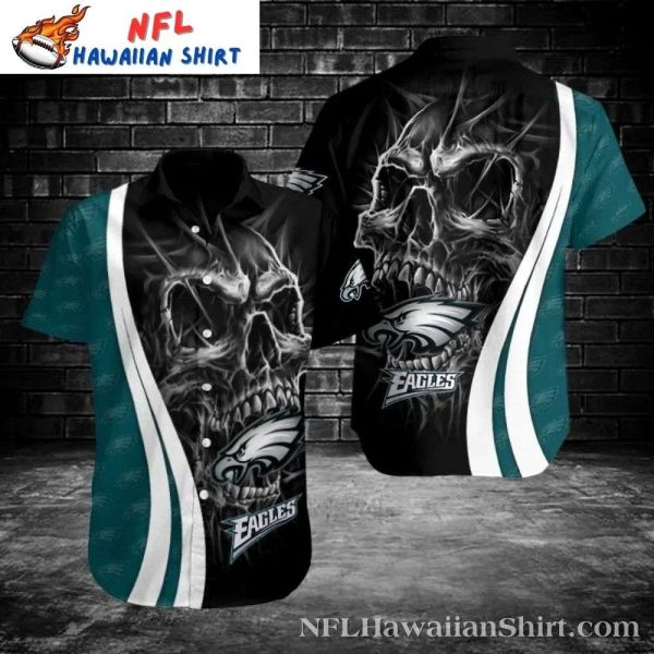 Ferocious Eagles Skull Spirit Tropical Hawaiian Shirt