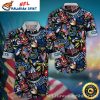 Indianapolis Colts Light Blue Hawaiian Shirt With Floral Design