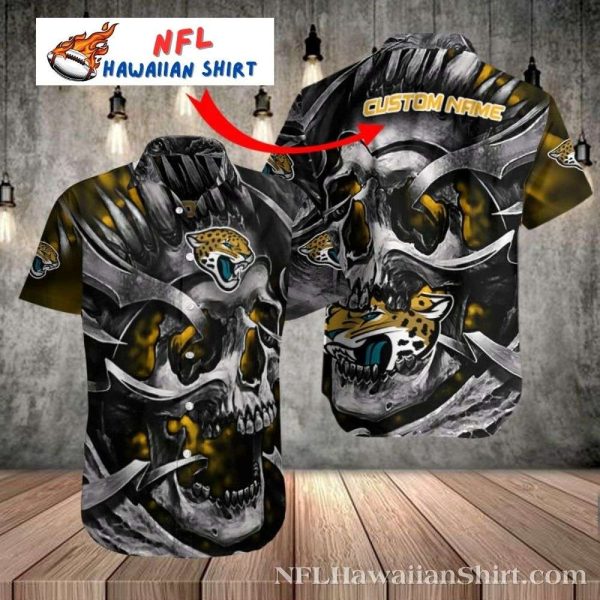 Fierce Skull Rush – Personalized Jacksonville Jaguars Hawaiian Shirt