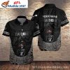 Gridiron Glamour – Las Vegas Raiders NFL Patterned Shirt