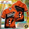 Fiery Fan Passion – Bengals Aloha Shirt With Red Lava Textures And Football Graphics