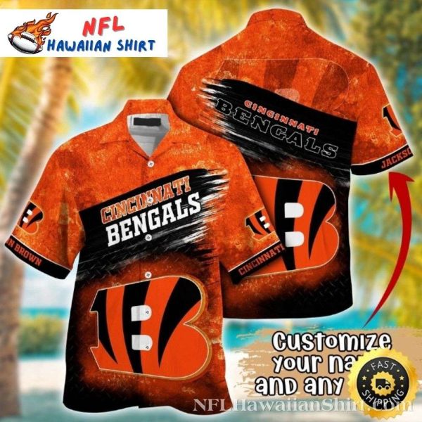 Fiery Scratch Cincinnati Bengals Hawaiian Shirt – Wild Blaze Bengals Aloha Shirt