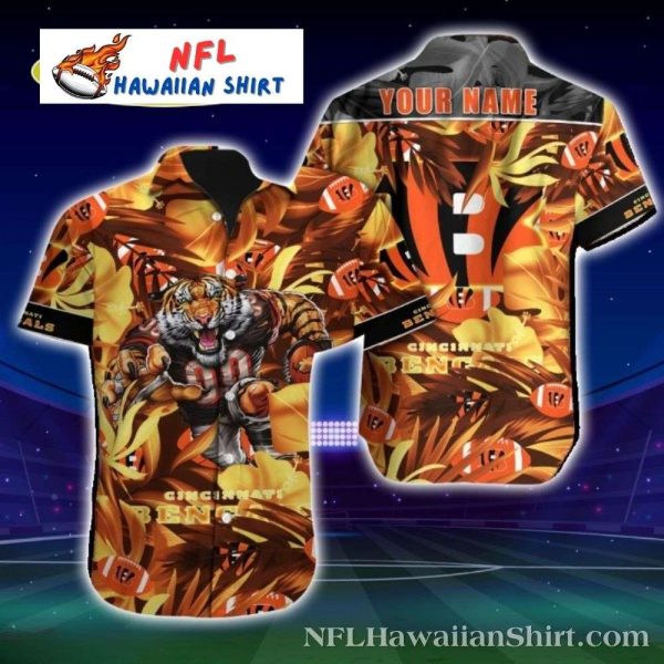 Fiery Tiger Stripes Bengals Aloha Shirt – Intense Fan Passion Design