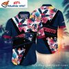 Floral Burst New England Patriots Hawaiian Shirt – Custom Name Option