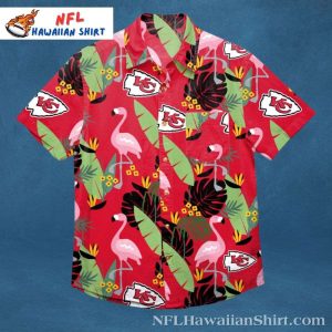 Flamingo Field Red KC Chiefs Hawaiian Shirt