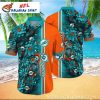 Gridiron Luau – Miami Dolphins Festive Foliage Hawaiian Shirt