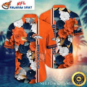 Floral Blitz Denver Broncos Hawaiian Shirt