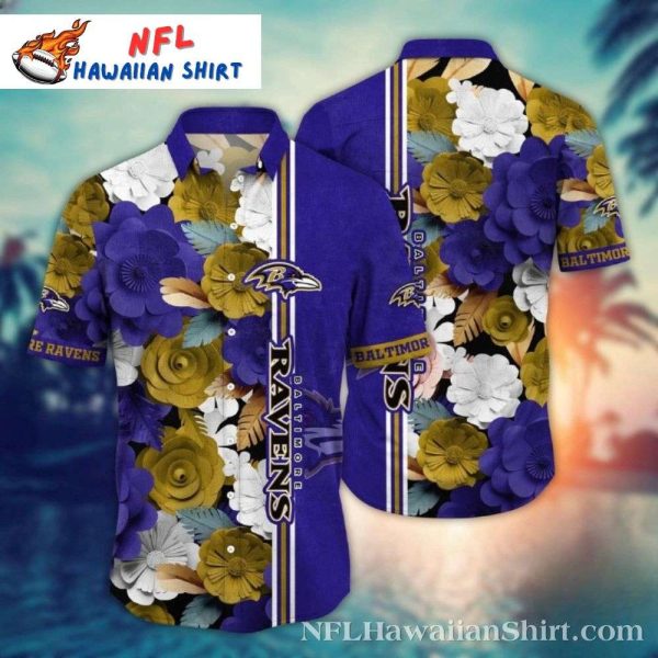 Floral Burst Baltimore Ravens Aloha Shirt