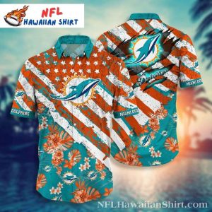 Floral Fanfare Miami Dolphins Hawaiian Shirt – Tropical Game Day Ensemble