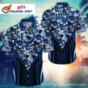 Floral Field Goal – Indianapolis Colts Blossom Blitz Hawaiian Shirt
