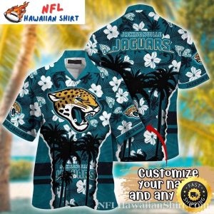Floral Nightfall Jacksonville Jaguars Customizable Hawaiian Shirt
