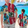 Gridiron Glory Tampa Bay Buccaneers Monochrome NFL Hawaiian Shirt